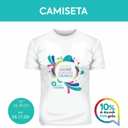 Detalhes do produto Doe R$ 30,00 e Ganhe uma Camiseta Baby Look Feminina Dryfit - Branca