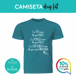 Detalhes do produto Doe R$ 40,00 e Ganhe uma Camiseta Masculina Dryfit - Turquesa