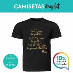 Detalhes do produto Doe R$ 40,00 e Ganhe uma Camiseta Masculina Dryfit - Preta