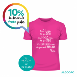 Detalhes do produto Doe R$ 20,00 e Ganhe uma Camiseta Infantil - ROSA