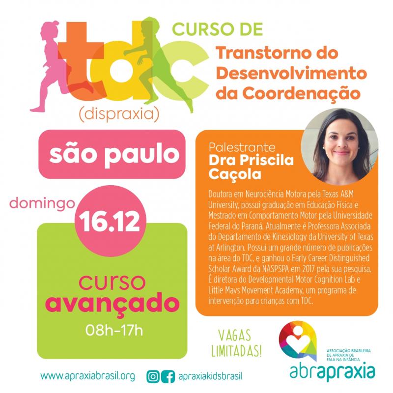 Cursos  - Transtorno do Desenvolvimento da Coordenação (TDC) - São Paulo - 16 de dezembro