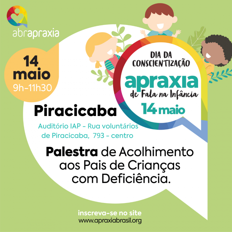 Palestra de Acolhimento aos Pais de Crianças com Deficiência - PIRACICABA
